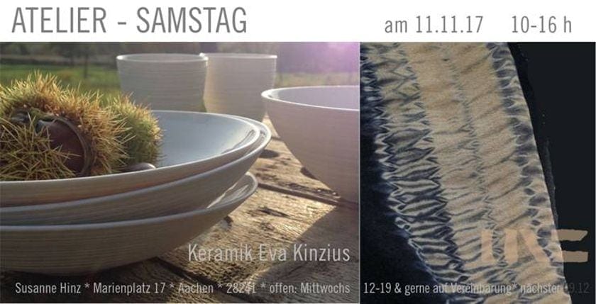 Atelier-Samstag am 11. November 2017 - Keramik und erdigfarbene Wollschals