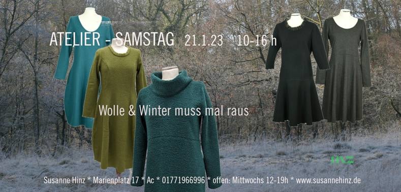 Atelier-Samstag am 21. Januar 2023 - Wolle & Winter muss raus