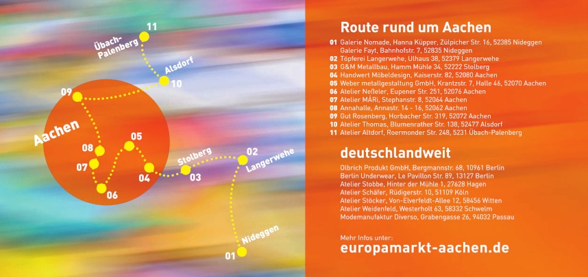 Europa Markt Aachen 2020 - die Route