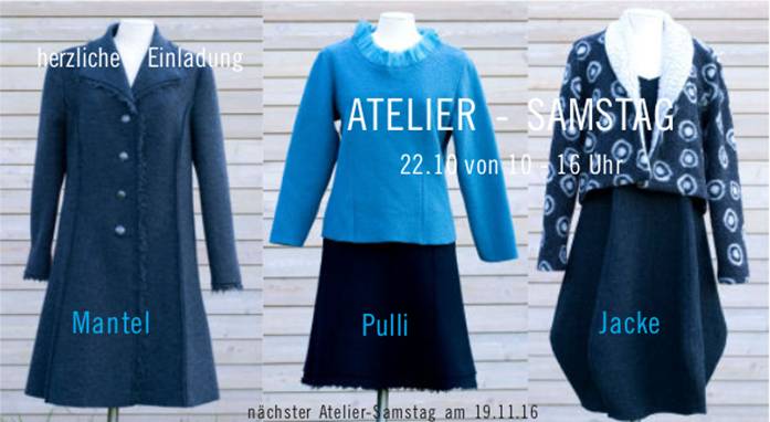 Atelier-Samstag am 22.10.2016 - Mantel, Pulli, Jacke